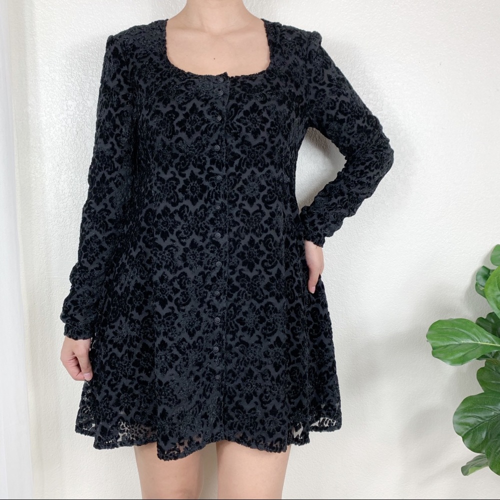 GAP Floral Velvet Dress